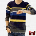 2014 Hot Selling Mens Yellow And Black Striped Sweater